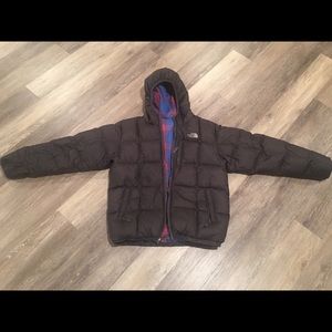 Boys North Face Winter Coat charcoal grey large